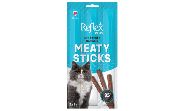 REFLEX PLUS 3'LÜ STİCK KEDİ SOMON ETLİ